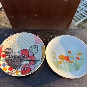 Floral and Bird Design Dinnerware Set